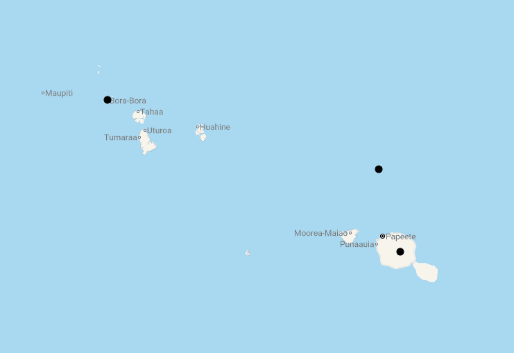 Karte The Islands of Tahiti