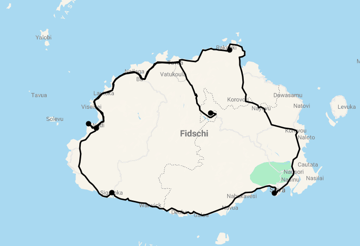 Karte 17 Tage Fiji Dreams inkl. Kreuzfahrt