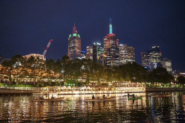 AustralienVictoriaMelbourne Skyline