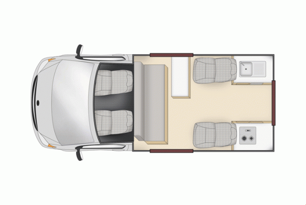 CamperApolloNeuseelandCheapaEndeavour FloorplanDay