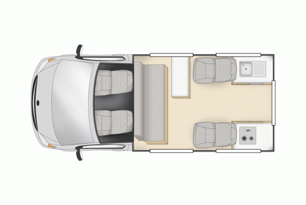 CamperApolloNeuseelandCheapaHiTop FloorplanDay