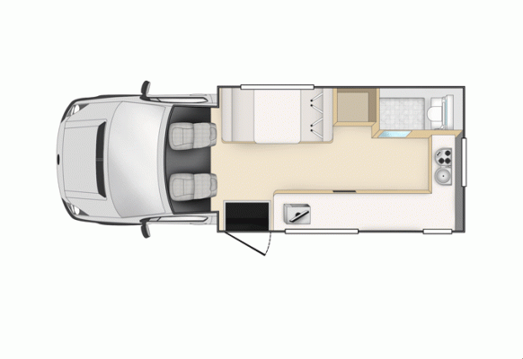 CamperApolloNeuseelandCheapa4Berth FloorplanDay