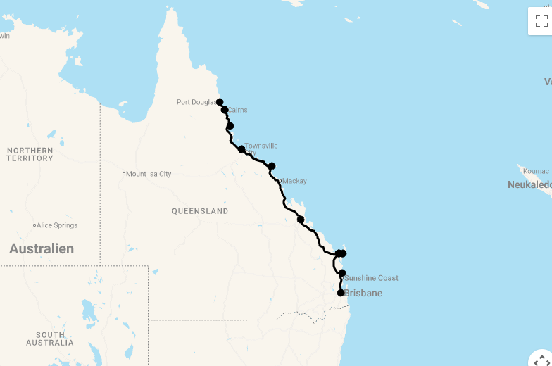 Karte 31 Tage Best of Queensland Deluxe