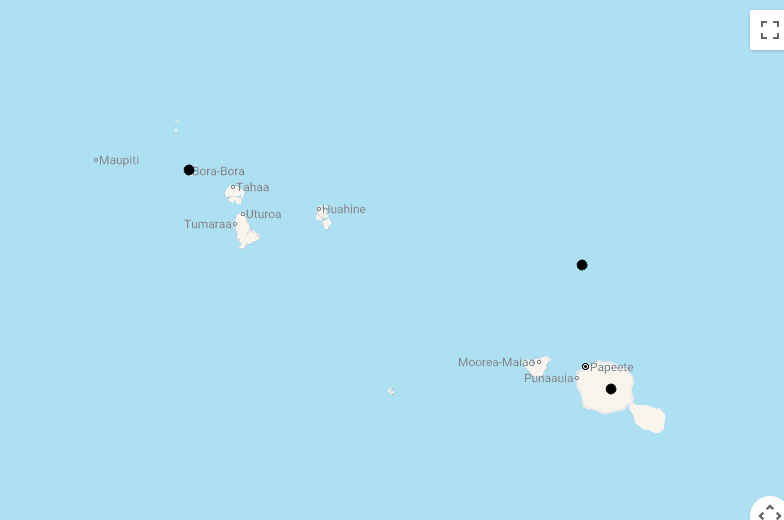 Karte The Islands of Tahiti