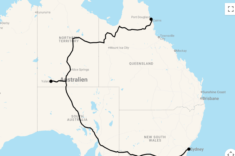 Karte 15 Tage Sydney, Rock & Reef