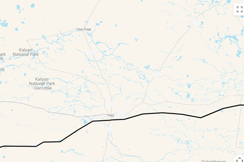 Karte 11 Tage Wohnmobilreise Sydney bis Adelaide im Familiencamper
