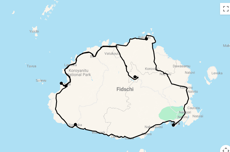 Karte 17 Tage Fiji Dreams inkl. Kreuzfahrt