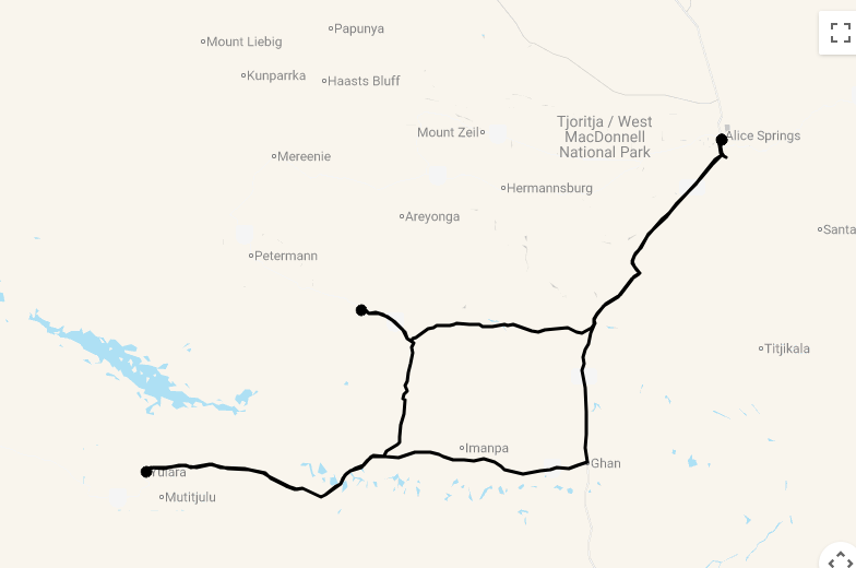 Karte 8 Tage Best of Red Centre (The Red Centre Loop)